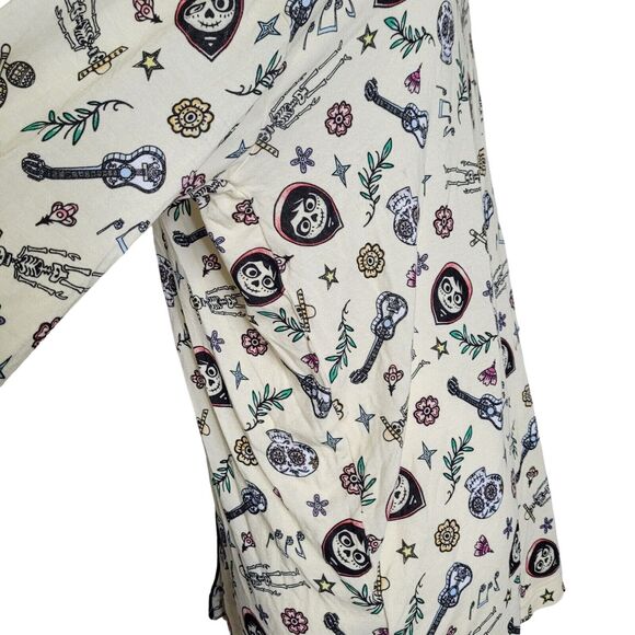 Disney Store Pixar Coco size XS pajama top women stretch skull guitar miguel - Picture 5 of 13